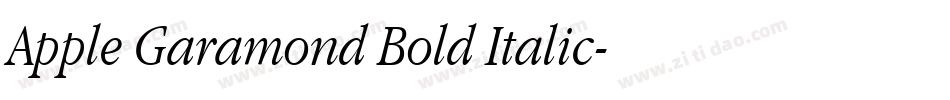 Apple Garamond Bold Italic字体转换